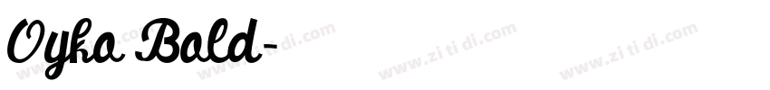 Oyko Bold字体转换